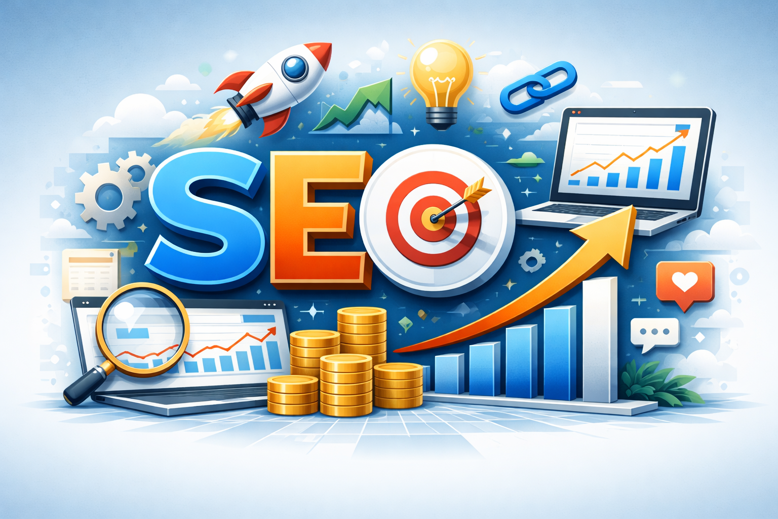 SEO growth and analytics illustration